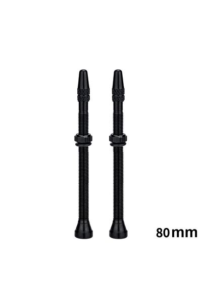 ZTTO 80mm black ZTTO Bicycle Tubeless Valves Stems 60mm Presta 40mm No Tubes FV With Integrated Valve Cor