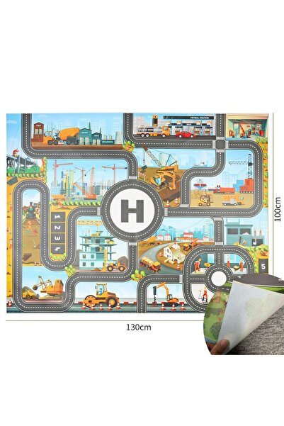 Choice One Size Thin Mat-3 Baby Play Mat Road Map for Kids Cartoon Plastic Th...