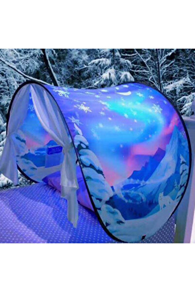 Choice خيمة أحلام شتوية بدون إضاءة مع عرض ضوئي لسرير الأطفال، مزودة بحقيبة تخ...