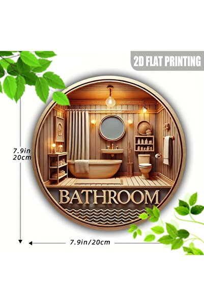 Choice لافتة حمام خشبية بيضاء على طراز مزرعة ريفية، تصميم قزم ساحر، ديكور جدا...