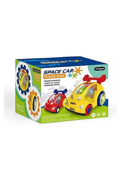 rexa Red Space Car Puzzle Gear Toy For Kids - Fun & Educational