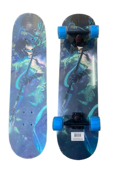 Janissary Işıklı Kaykay Profesyonel Büyük Boy Tahta Zımparalı 80cm