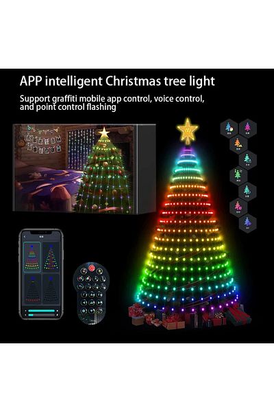 Choice 2.1M Eu plug RGB 2.1M LED Christmas Tree Decorative Light Lntelligent IDeal LED APP Application Cont