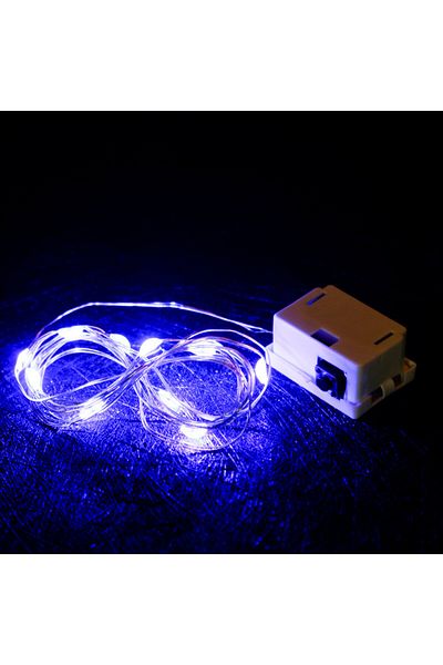 Choice 1M 10LEDs Blue LED Fairy Lights Button Battery Light String Christmas Wedding New Year Bedroom Livin