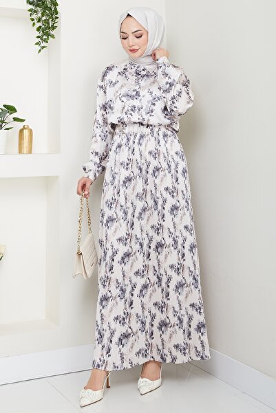 InStyle Сатиновий комплект з антрацитовою спідницею з воланами