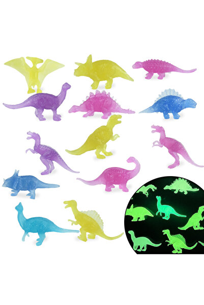 Choice 13 قطعة z03 13/16 قطعة من الديناصورات الصغيرة المضيئة المتوهجة في الظل...