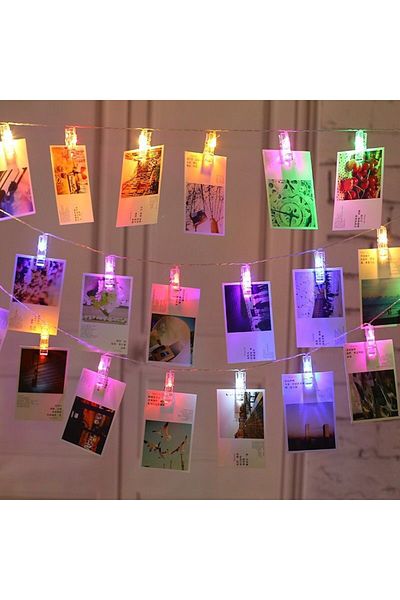 Choice 3M 20LEDs RGB 3m 20 LED Photo Clip Fairy String lights Card Holder Garland lamp for Christmas Weddin