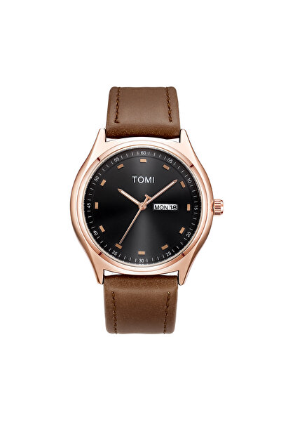 Choice ساعة تومي للرجال باللون البني والذهبي الوردي، ساعة كوارتز عصرية كاجوال للرجال والنساء