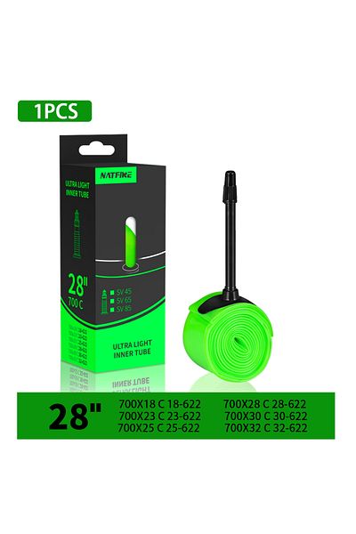 Choice Presta Valve 700c 65mm Green 1pcs Ultralight Bike Inner Tube 700 X 18 23 25 28 30 32 Road MTB Bicycl