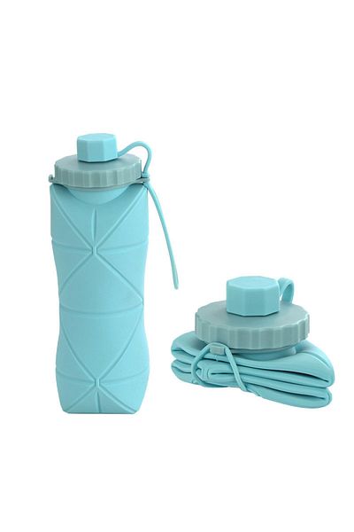 Choice BLue New Creative Silicone Folding Water Cup Outdoor Portable and Scalable Water Cup Sports Water Bo