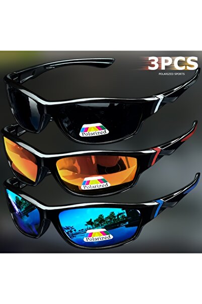 Choice 3 قطع - 2 1/3 قطعة نظارات شمسية رياضية كلاسيكية للرجال والنساء لصيد ال...