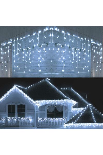 Choice 4X0.6M Eu plug White Fairy String Curtain Light LED 4x0.6m Holiday Light Garland for Patio Christmas