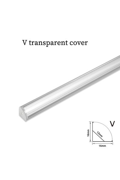 Choice V transparent cover 2 pcs 1-30pcs/Lot perfil aluminio led Corner Aluminium Profile Channel Holder fo