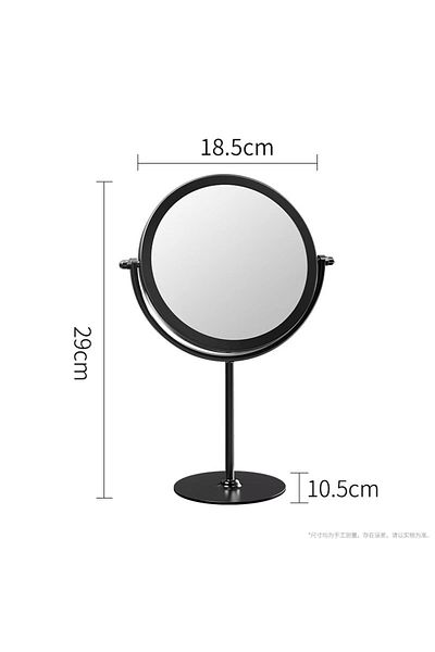Choice black B 360 Degrees Rotate Iron Desktop Mirror Texture Ladies Makeup Mirror Creative Iron Mirror Str