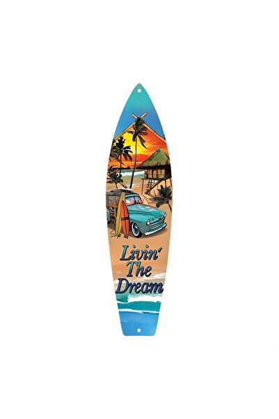 Choice 43x11cm WHITE Tiki Bar Surfboard Wooden Sign Beach Themed Decor Decora...