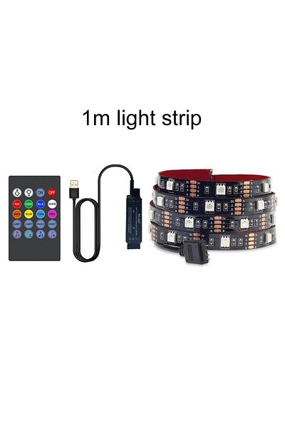 Choice 1m TV Backlight Music Sync USB Powered RGB LED Strip Light for 15 - 80 Inch TV, Mirror, PC