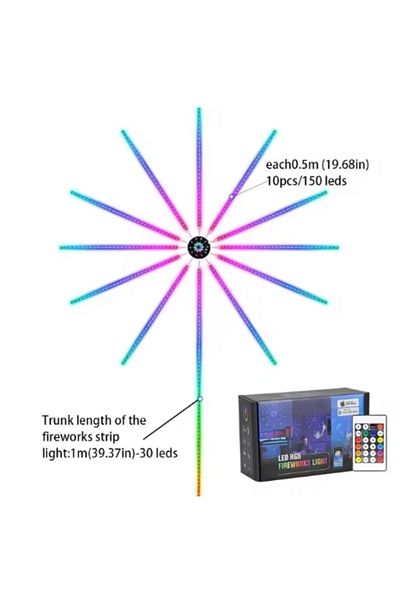 Choice 1m 5v fireworks lamp 5v magic indoor LED fireworks lamp, LED fireworks emission effect with remote c