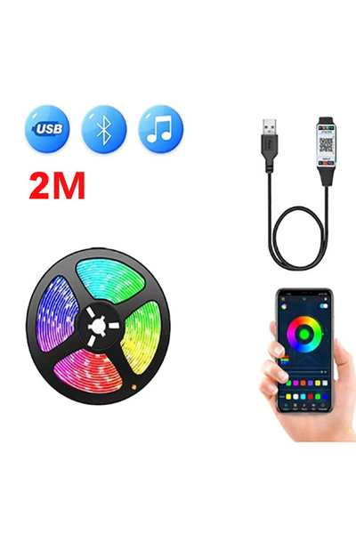 Choice شريط إضاءة LED ذكي بطول 2 متر بتقنية واي فاي وإضاءة RGB 5050 LED لتزيي...