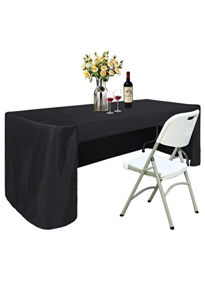 Choice 6FT Black 6FT Rectangle Tablecloth Table Cover for Rectangular Tables ...