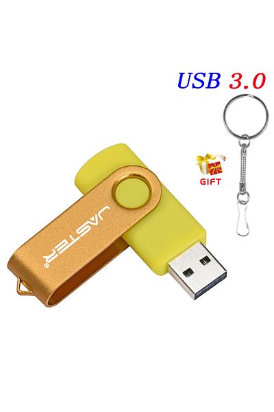 Choice 64GB Yellow Colorful USB 3.0 Flash Drive 64GB Rotatable Pen Drive 32GB Key Chain Black Memory stick