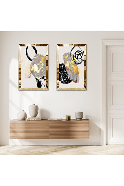 Zevahir Mobilya Dekorasyon Cadrul din plexiglas oglindă aurie forme aurii și ...