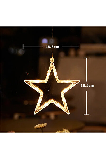 Choice زينة نافذة معلقة على شكل نجمة عيد الميلاد LED على شكل ندفة ثلج سانتا ت...