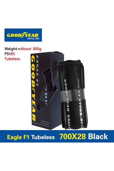 Choice Foldable F1-700x28C-Black-TLR Goodyear Bicycle Tires Eagle F1 Supersport 700x28C Tubeless/Tube Road
