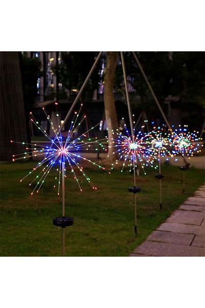 Choice Multi Color 90LED LED Solar Power Firework Lights Garden Decoration Fairy Lights Waterproof Outdoor