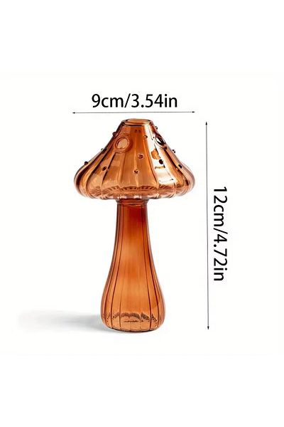 Choice Style A Colourful Mushroom Vase Creative Hydroponic Transparent Glass Aromatherapy Vase Living Room