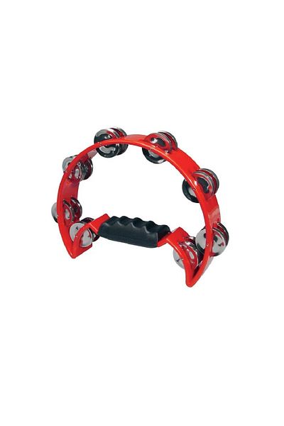 Hayman HTA40RD Crescent tambourine, red plastic, 8 pairs of steel bells in 2 rows