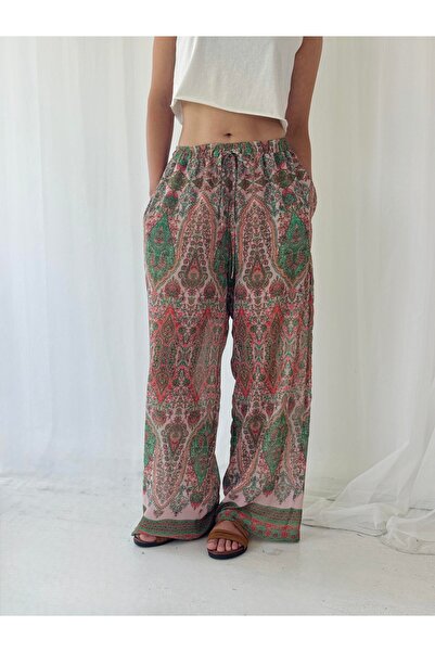 Retrobird Σχεδιαστικό Σορτς Παντελόνι Σιφόν Γυναικείο Κοραλί