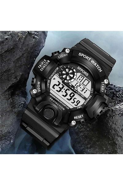 Choice black Style Boys Sports Watches Dual Display Digital Led Electronic Quartz Wristwatches For Kids