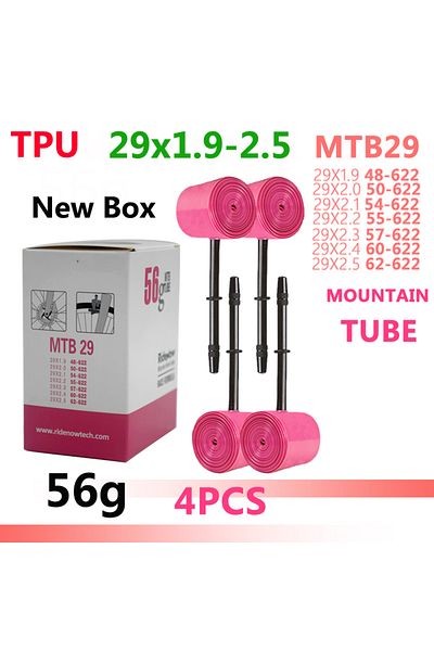 Choice Presta Valve 45mm 56g 29x1.9-2.5 4PC RideNow TPU Tube MTB 29 " Bike Inner Tire 29x1.9 1.95 2.0 2.1 2