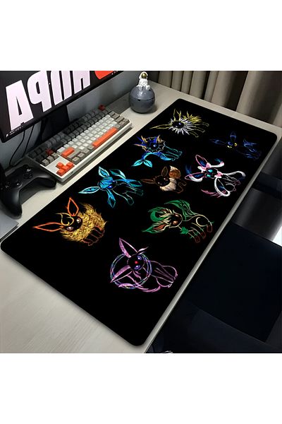 Miniso 1000x500x2mm TK-0000009507 Kawaii Japan Anime Mouse Pad PC Colorful E-eevee Gamer Cabinet Mousepad X