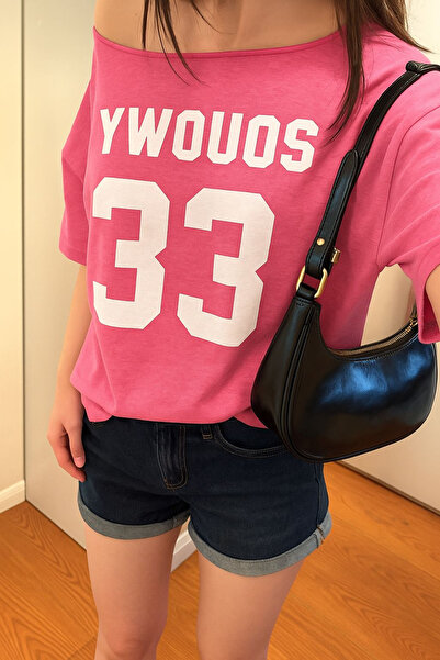 npLStore Γυναικείο μπλουζάκι με στάμπα Oywouos με λαιμόκοψη