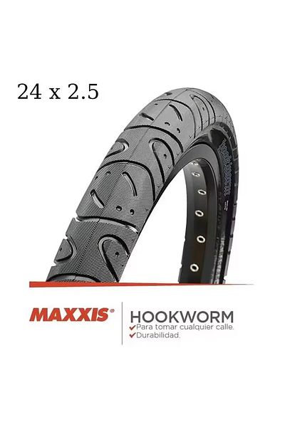 Maxxis Wire 1PC 24 x 2.5 MAXXIS Hookworm 26 x 2.5 Bicycle Tire BMX Wire Bead Clincher Tire for Street Par
