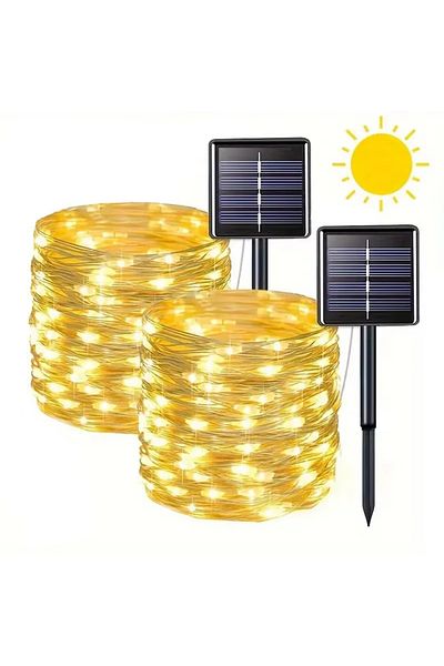 Choice 6M 50LED 2pack warm Led Solar Fairy String Lights 8 Modes Christmas Led Light Outdoor Garden Patio W