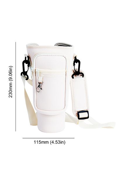 APWIKOGER Style H Portable Water Bottle Carrier Bag with Phone Pocket for Stanley 40oz Tumbler with Handle Neo