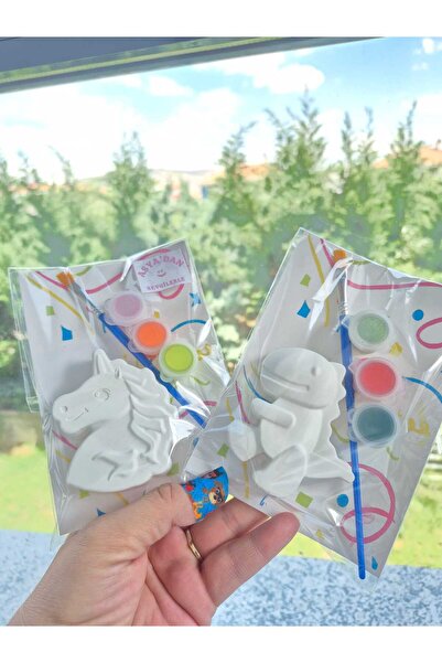 7nisan 2'Lİ DİNO VE UNICN /Taş Boyayın Seti, dıy,kendin Yap doğum Günü Hediye...