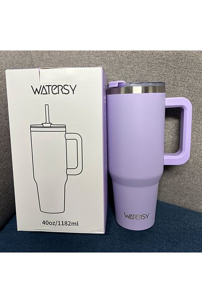 Choice4 891ml purple 891/1182ml Insulated Mug With Handle And Straw Large Capacity 40oz Tumbler Stainless St