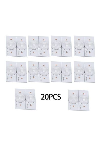 Choice 3V 20PCS 20pcs SMD LED Lens Board Lamp Beads with Fiberglass Lens 3V Cable for LED TV Repair