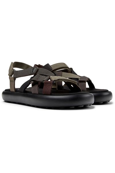 CAMPER Men's Multi-Color Fabric Hook And Loop Sandals with Breathable Soft Sole Pelotas Flota