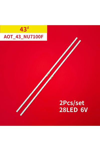 Choice 2pcs 1set TV Led Backlight for Samsung 43" AOT_43_NU7100F_2X28_3030C UE43NU7100 UN43NU7100 BN44-0094