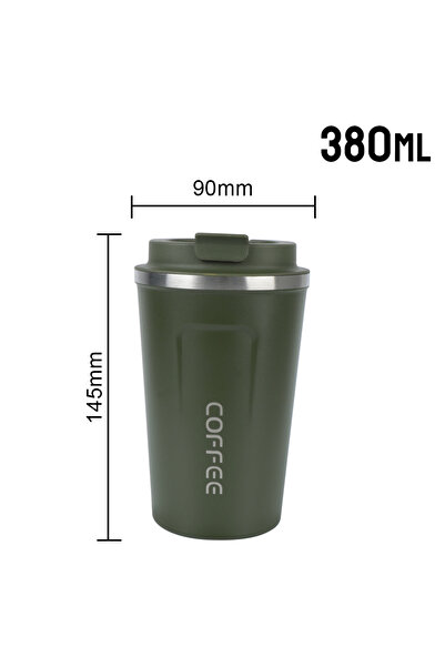 Choice6 401-500ml 380ML Green Thermo Cafe Coffee Mug Car Thermos Mug 380/510ML Leak_Proof Travel Thermo Cup