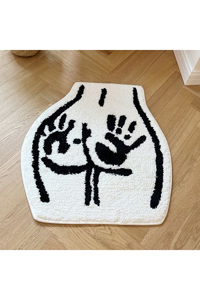 Choice 60x55 cm Ass Butt Carpet Soft Tufted Rug for Bathroom Non-slip Absorb Water Plush Handmade floormat