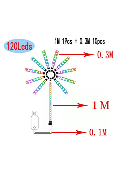 Choice شريط إضاءة ألعاب نارية RGB 0.3Mx10-1Mx1 5V LED مزود بخاصية البلوتوث و24 مفتاحًا للتحكم عن بعد ومنفذ USB WS2812 متغير الألوان