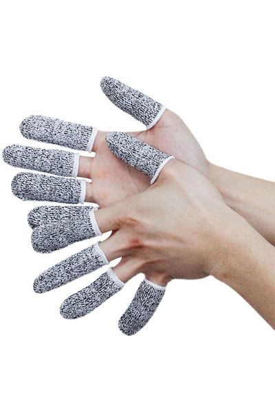 Choice 10pcs New Anti Cutting Finger Gloves Cut Resistant Safety Gloves For Kitchen Work Sculpture Picker M