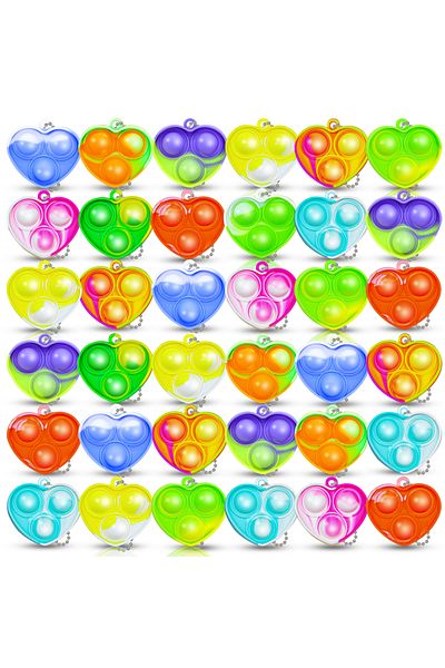 Choice 12PCS-2 12/24 Pcs Mini with Key Chain Press Bubbles for Kids Adults Birthday Party Gifts Decoration