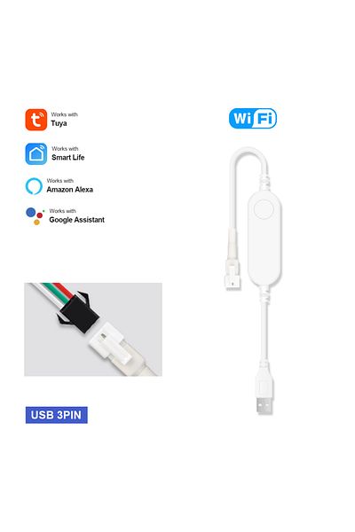 Choice WiFi 5V RGB 3Pin Tuya WiFi Zigbee 3.0 LED Controller DC5V 4pin RGB 5pin RGBW 3Pin WS2812b LED Strip