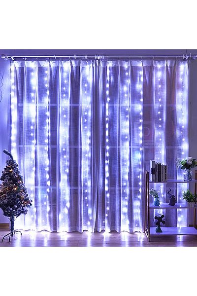 Choice 6x3m White Lights Led Curtain Garland On The Window Usb String Lights Fairy Festoon Remote Control C